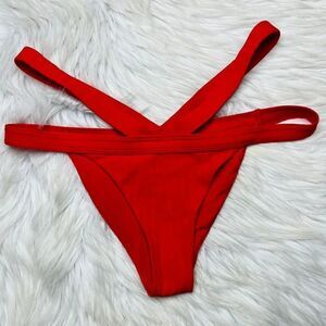 Bond-eye Australian Strappy Bikini Bottoms Red Size XS
